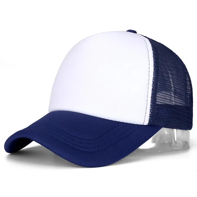 1 PCS Unisex Casual Plain Mesh Baseball Cap