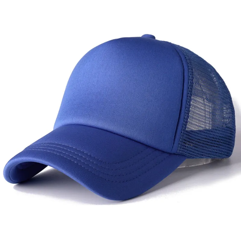 1 PCS Unisex Casual Plain Mesh Baseball Cap