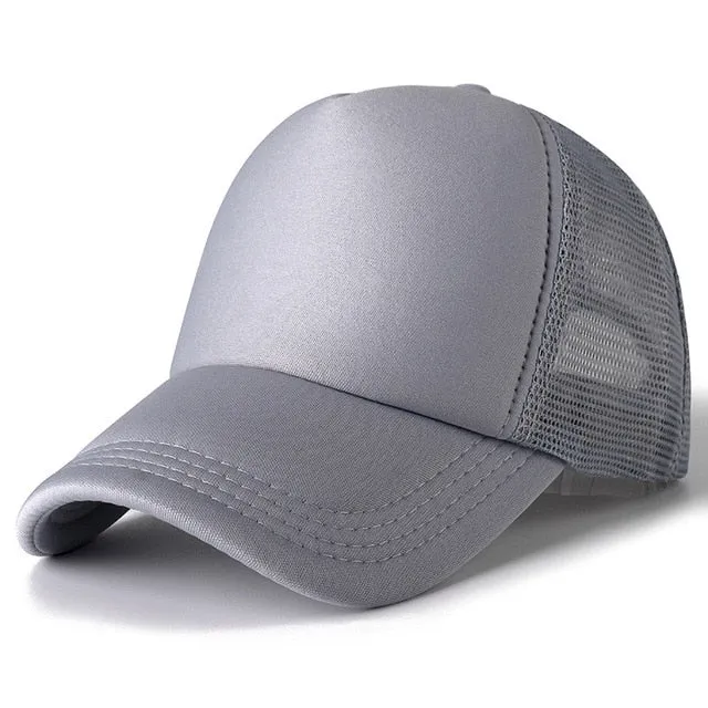 1 PCS Unisex Casual Plain Mesh Baseball Cap