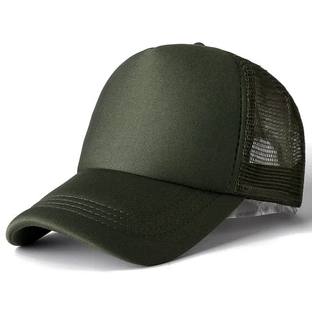 1 PCS Unisex Casual Plain Mesh Baseball Cap