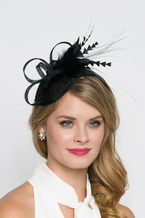 Arianna Fascinator - Black