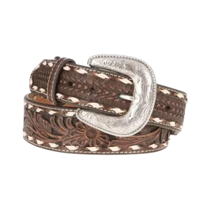 Ariat M&f Mens Brown Floral Belt