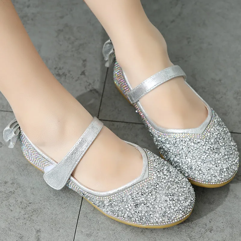 Baby Girl Princess Shoes Cozy Bow Sequin Dress Shoes