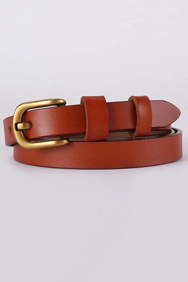 BASIC SLIM TRENDY LEATHERETTE BELT