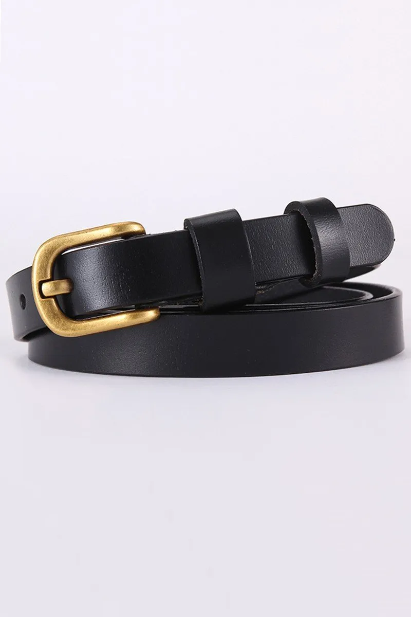 BASIC SLIM TRENDY LEATHERETTE BELT