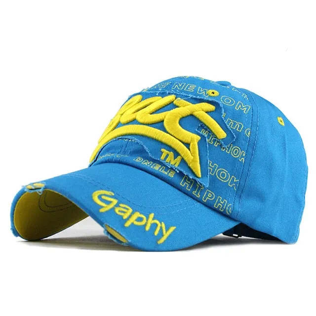 Bat Gaphy Embroidered Snapback Baseball Cap