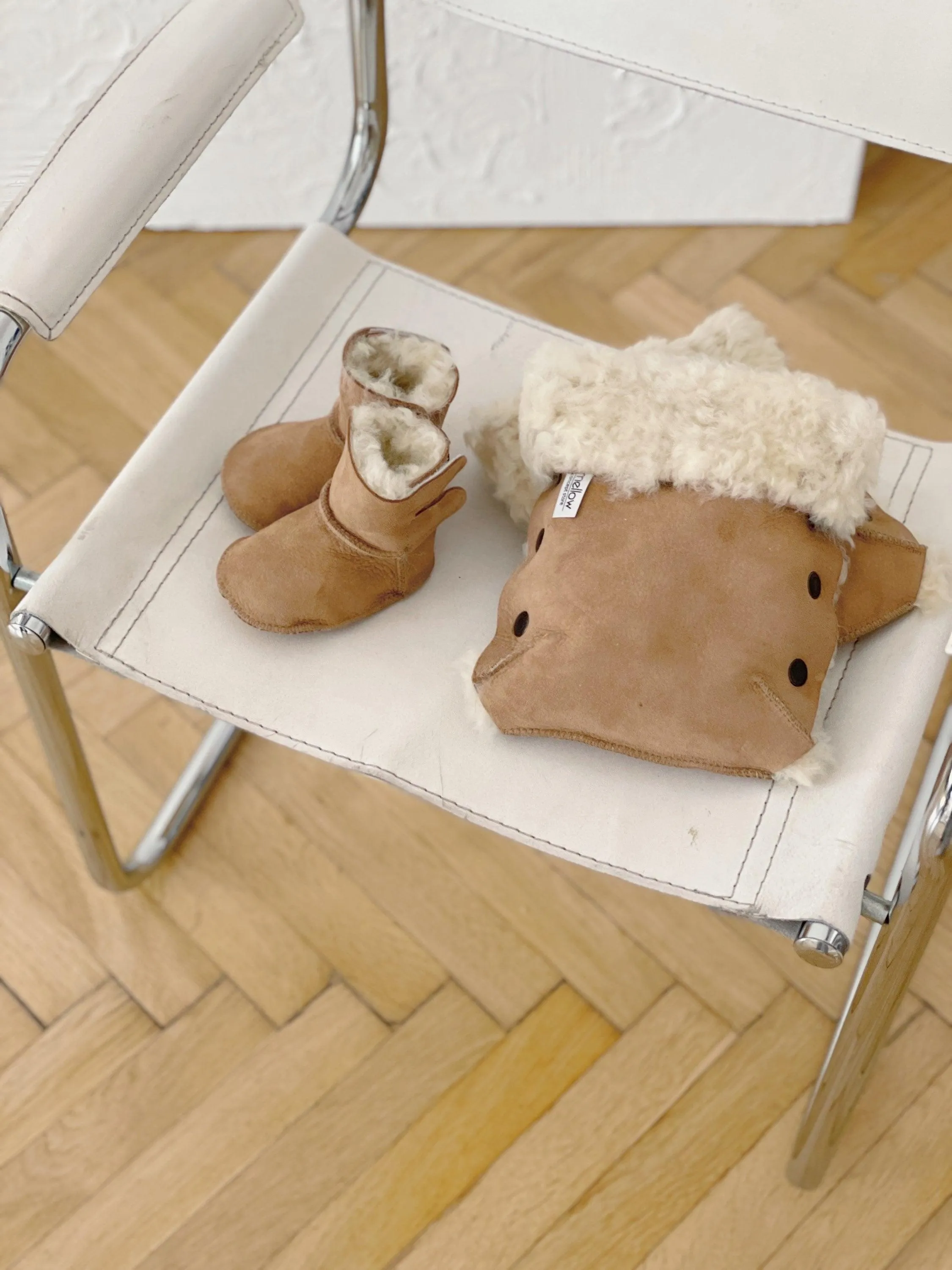 Beige Baby Natural Sheepskin Boots