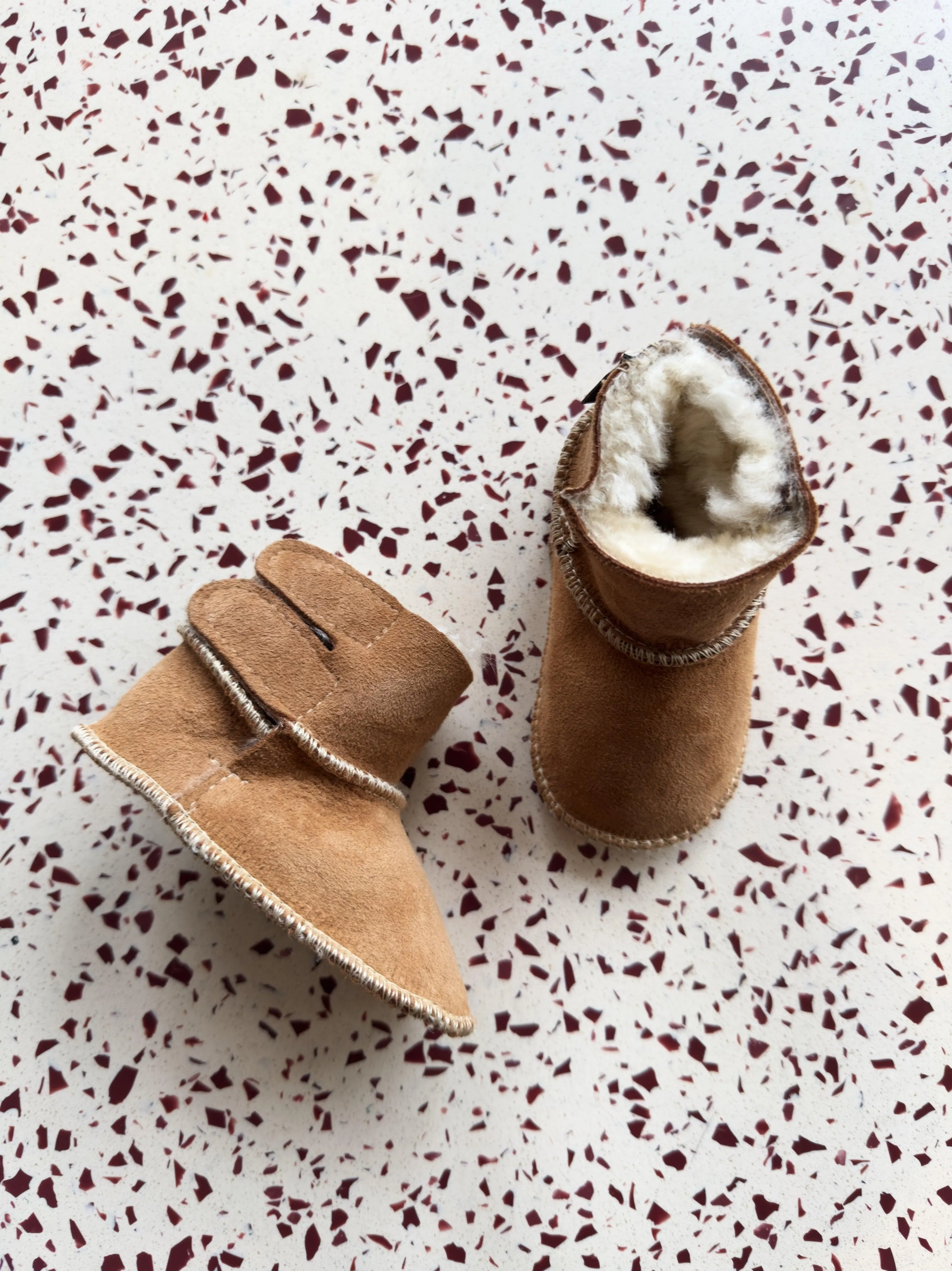 Beige Baby Natural Sheepskin Boots