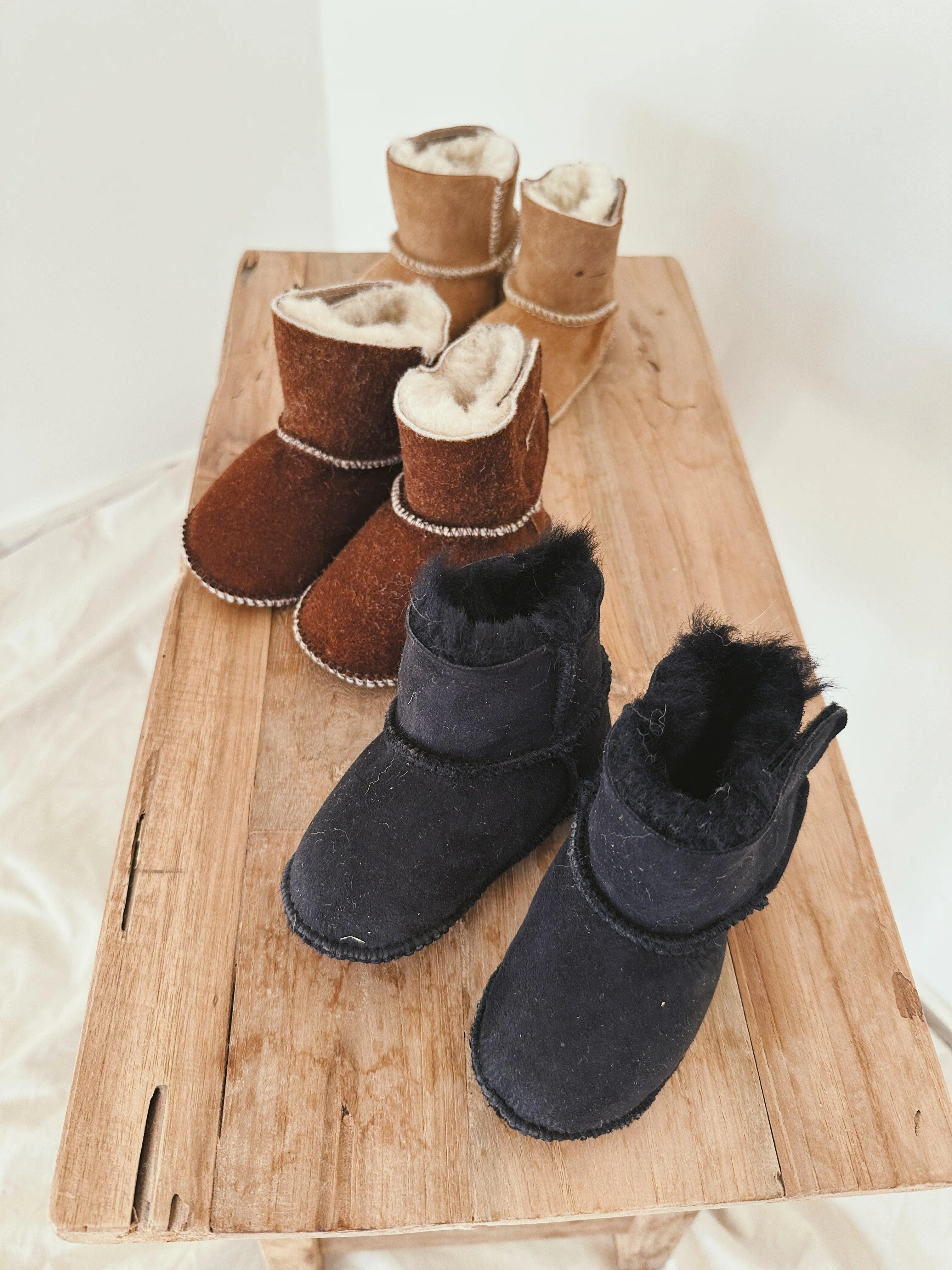 Beige Baby Natural Sheepskin Boots