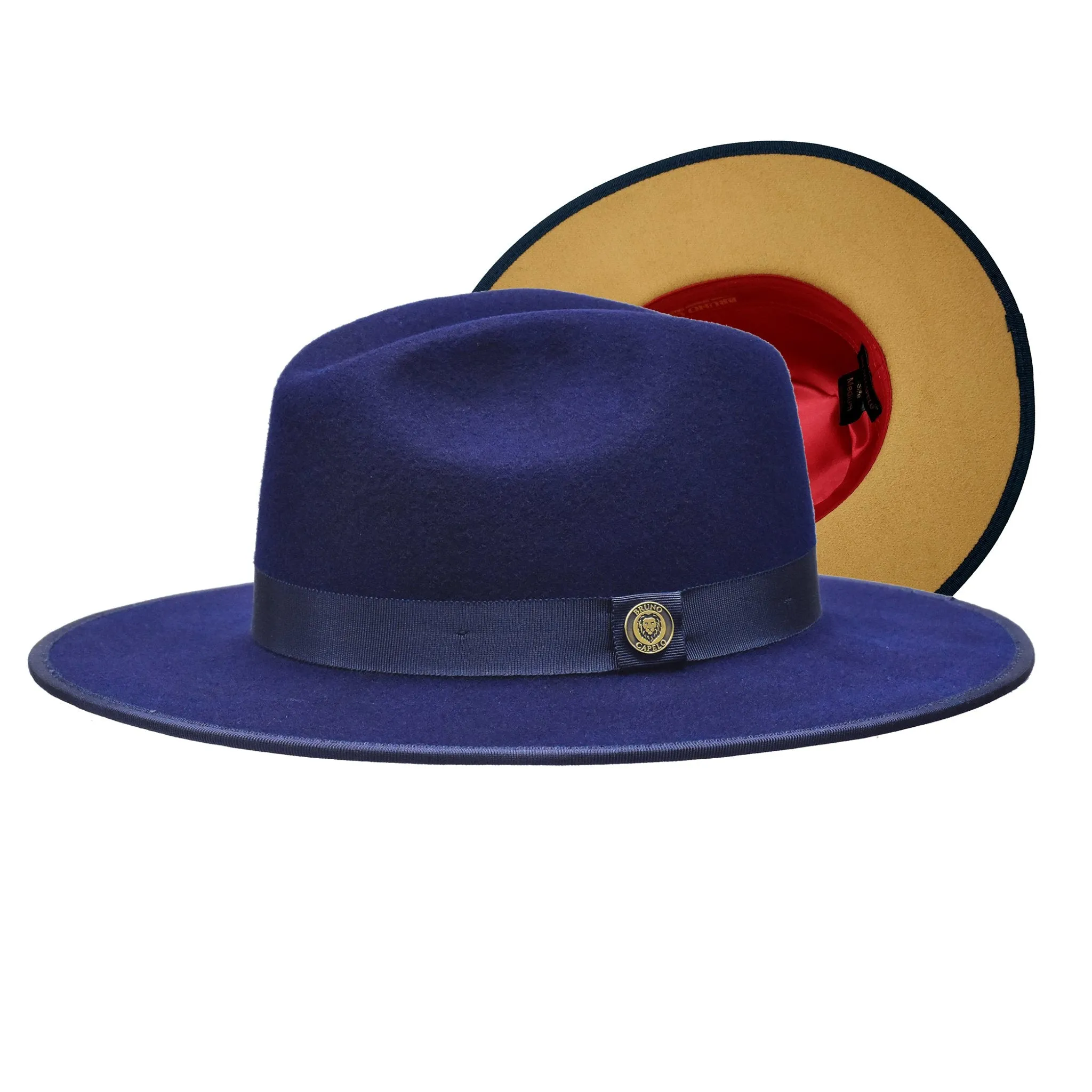 Bruno Capelo Monarch Color Bottom Wide Brim Wool Fedora