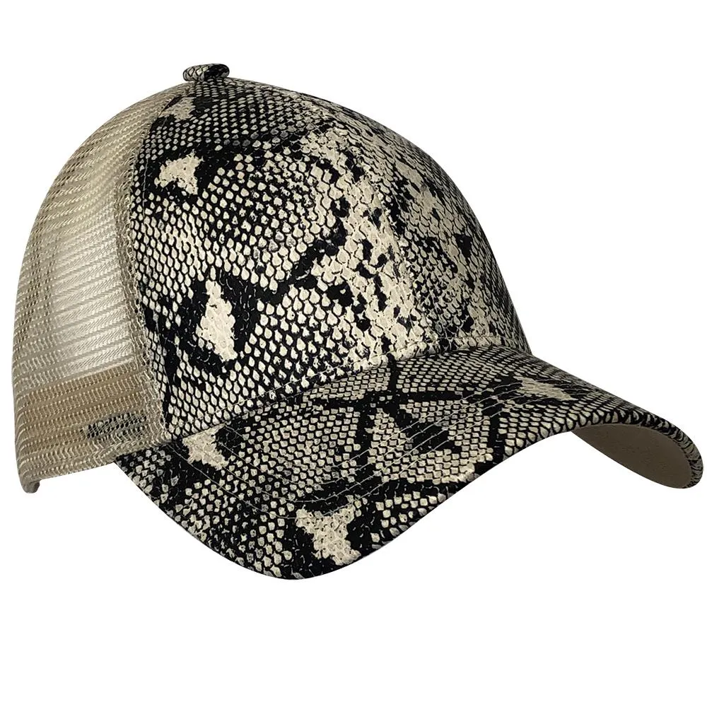 BT-2410 Snake Skin Pony Caps Natural