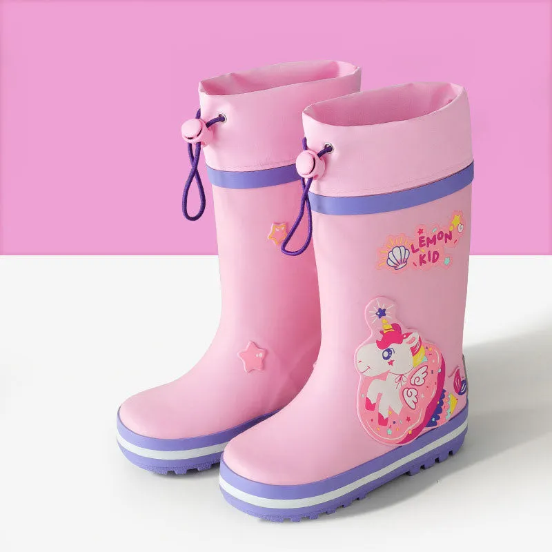 children's rain boots for boys and girls, baby water boots, non-slip rubber shoes, primary school students' rain boots, rubber rain boots