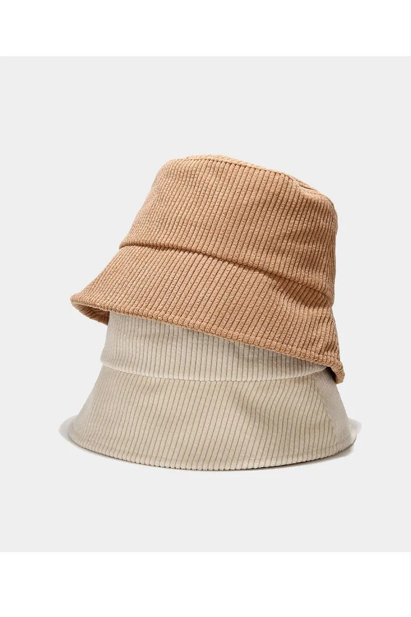 CORDUROY CASUAL FISHERMAN HAT BUCKET HAT