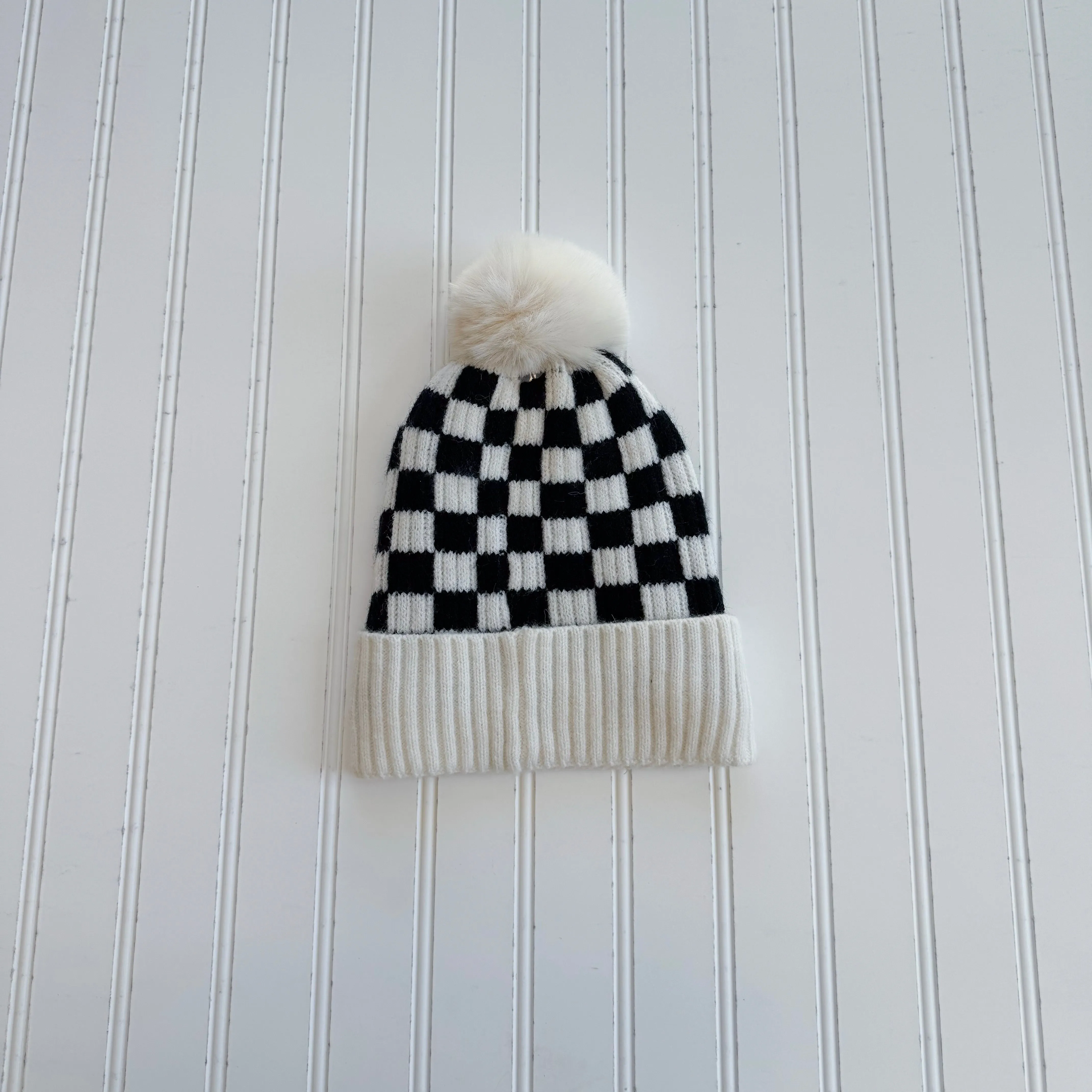 Cozy Checkered Beanie