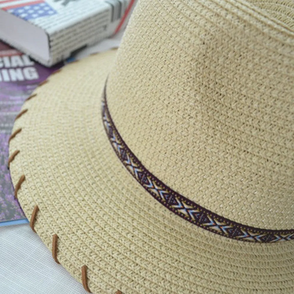 Cute Panama Embroidered Hat