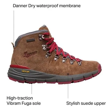 Danner Women's Mountain 600 Hiking Boots, Brown/Red