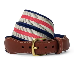 Dockside: Belt - Coral/Ivory/Navy