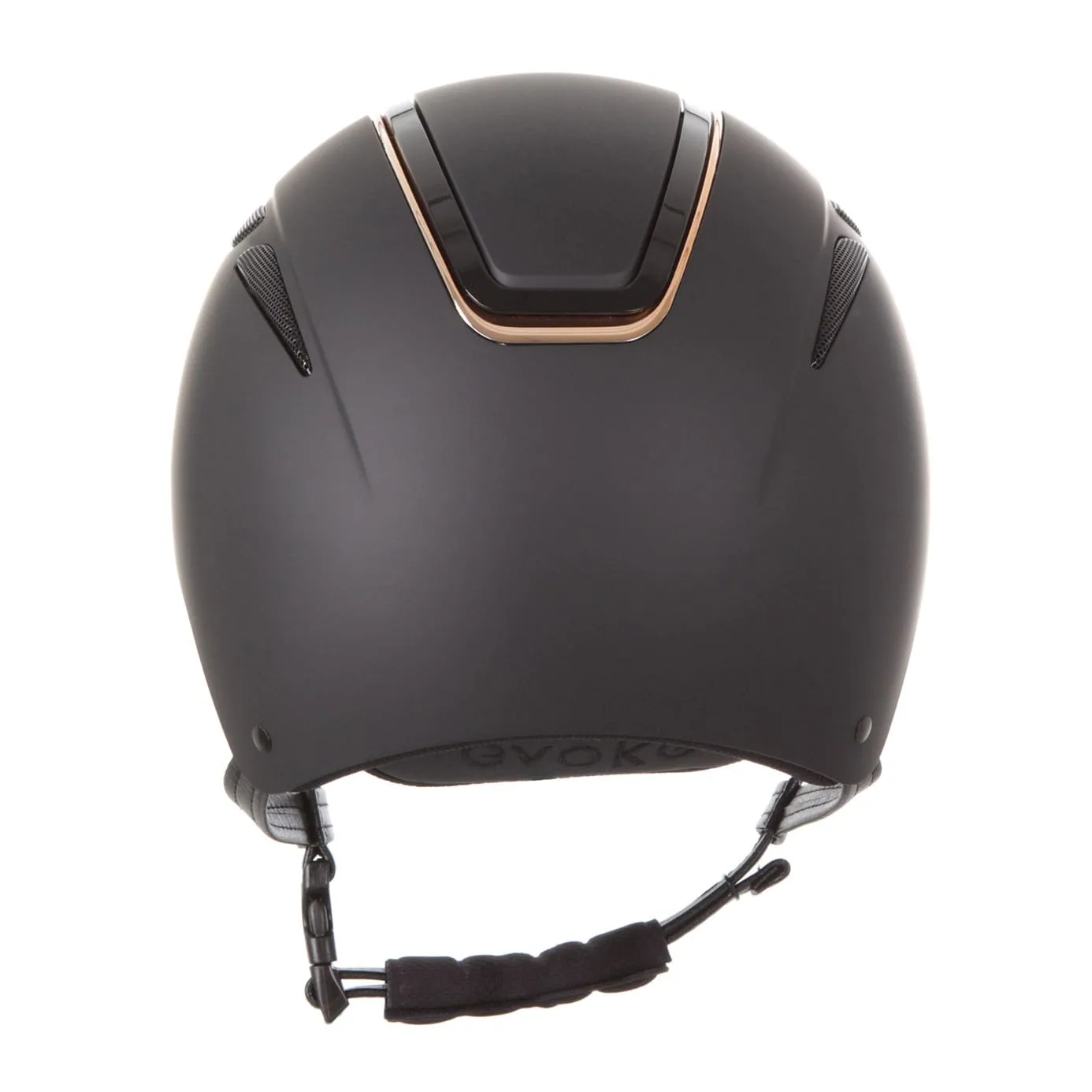 Evoke Callisto Classic Peak Riding Hat - Black/Rose Gold