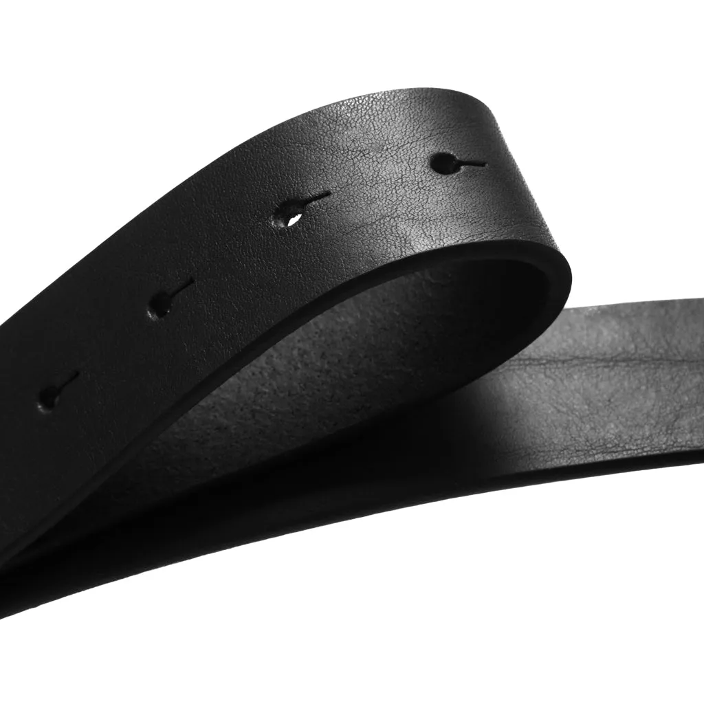 Exclusive and beautiful belt in soft leather / 14910 - Black (Nero)