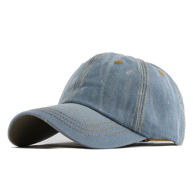 Fashion Leisure Cowboy Washed Baseball Cap