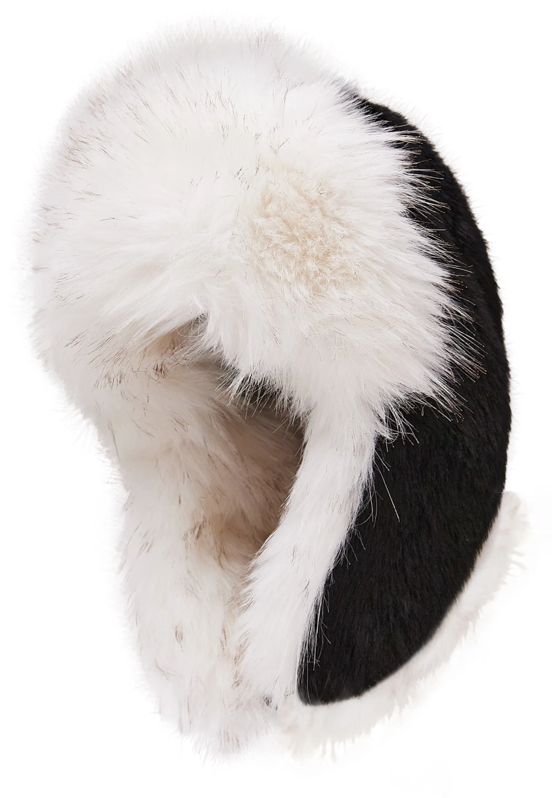 Faux Fur Hat Irina - Black and White