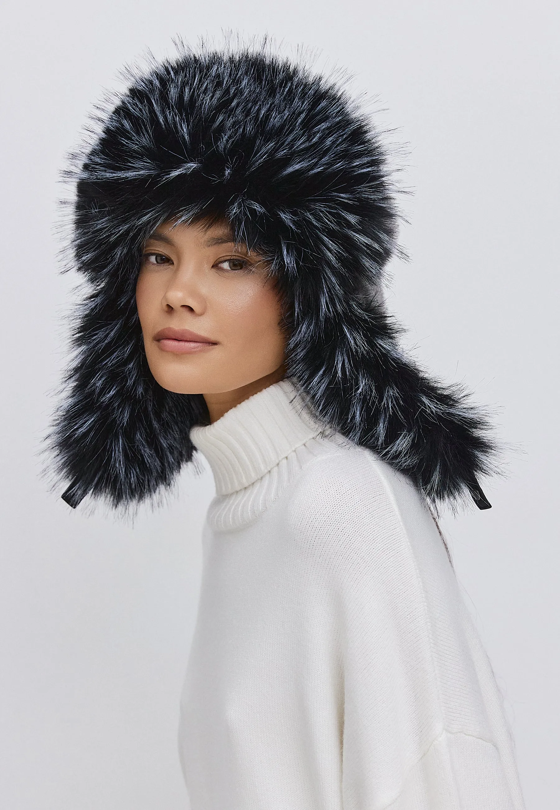 Faux Fur Hat Irina - Blue