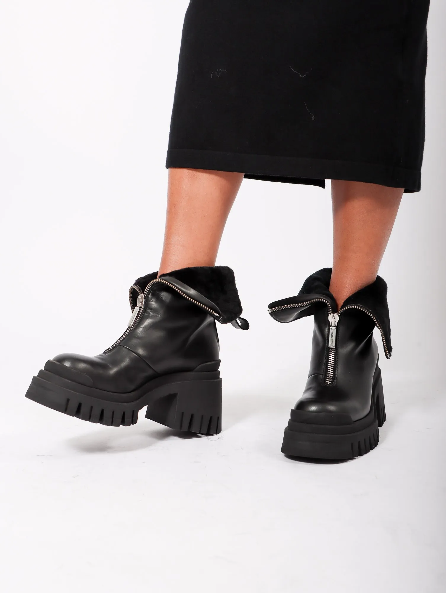 Genis Zip Boot in Black by Mattia Capezzani