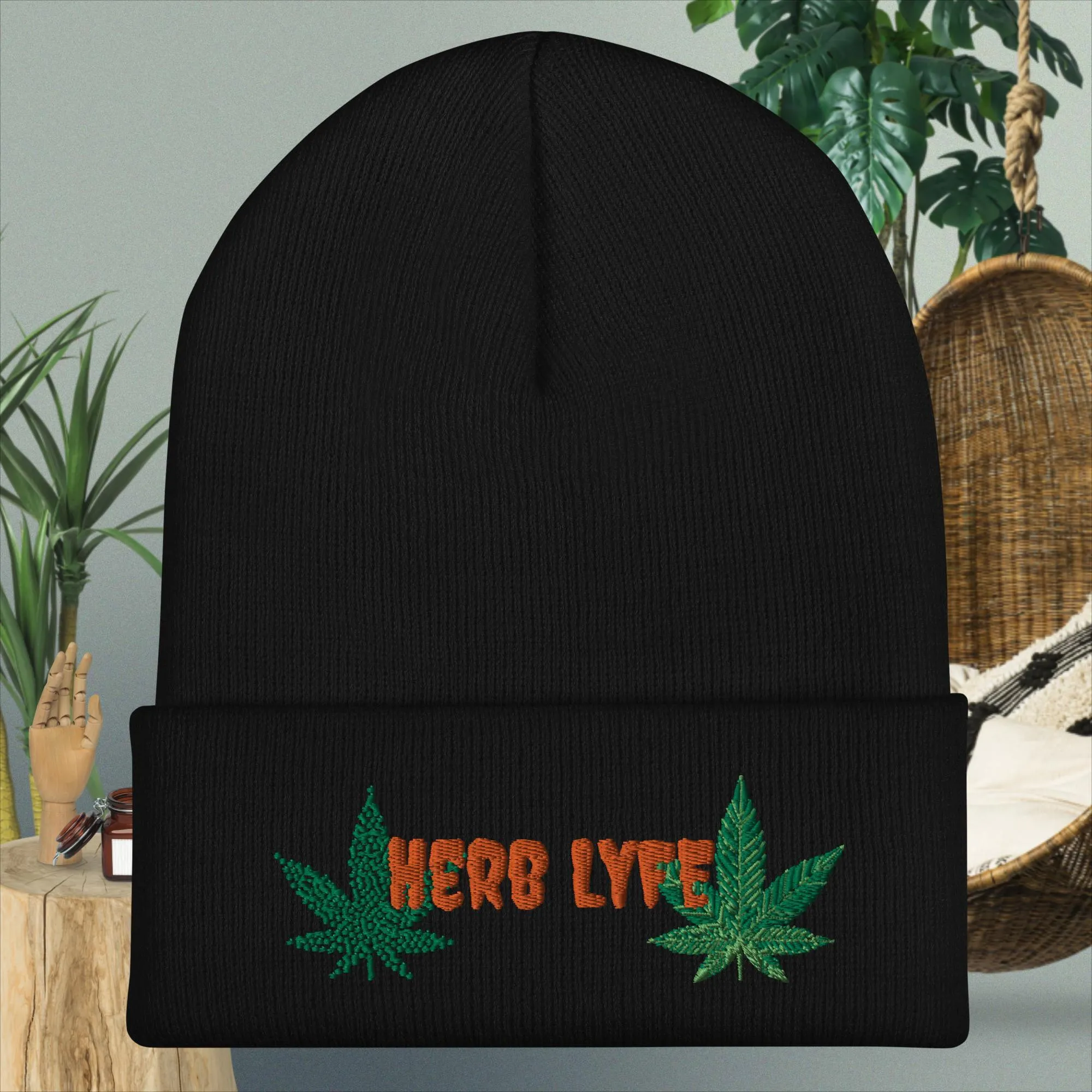 Herb Life Cuffed Beanie