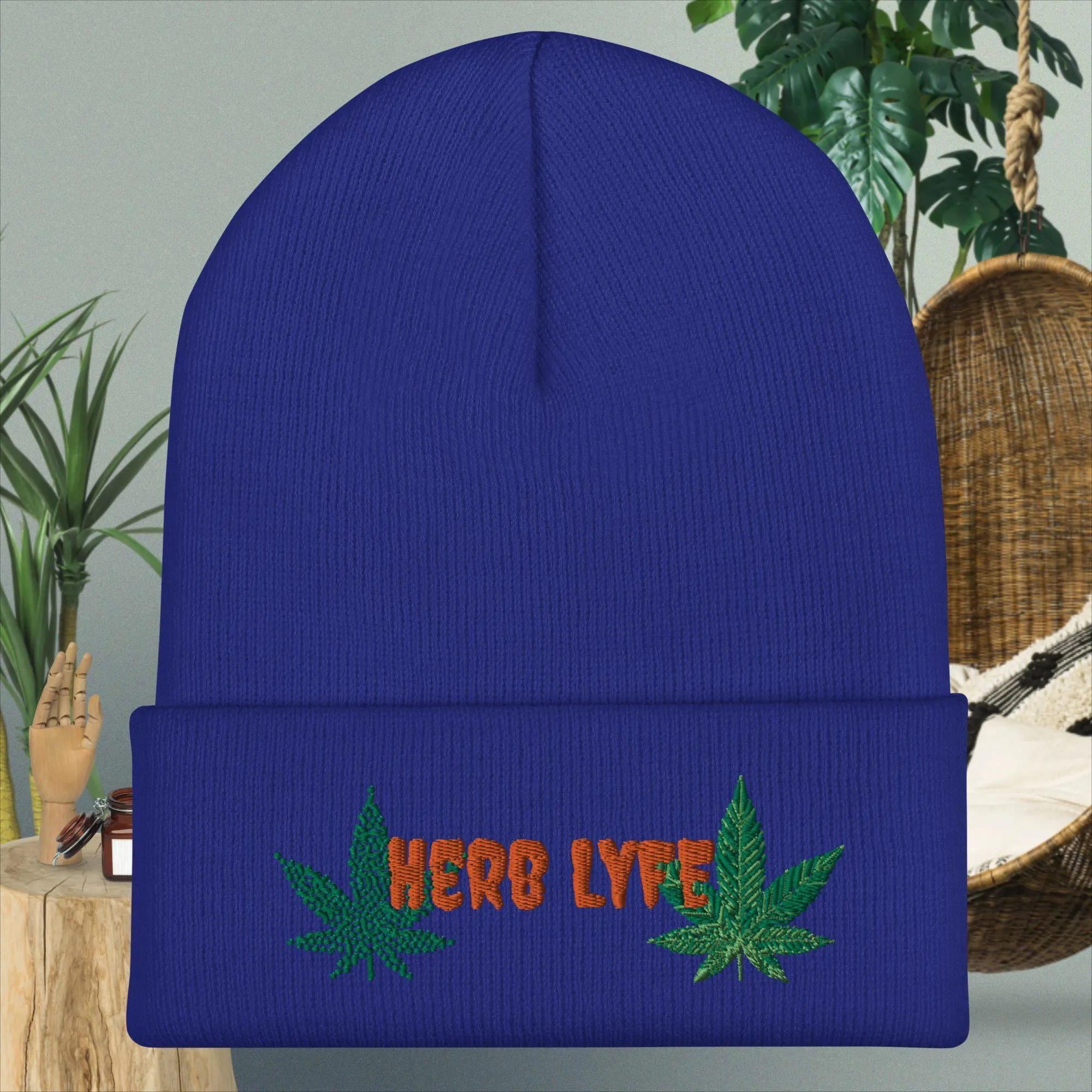 Herb Life Cuffed Beanie