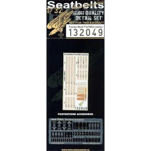 HGW 1/32 Fw 190A (Early) - Seatbelts | 132049