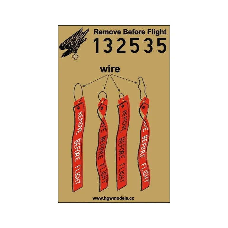 HGW 1/32 Remove Before Flight Belts | 132535