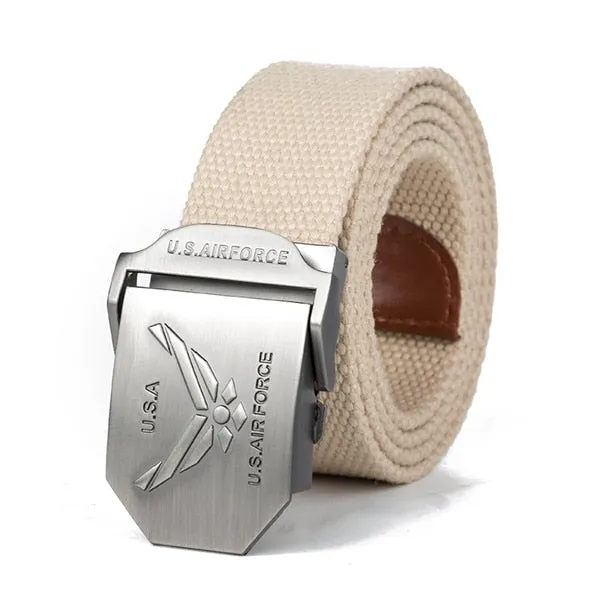 High Quality Fashion Casual USA Air Force Canvas Belt