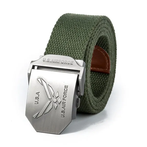 High Quality Fashion Casual USA Air Force Canvas Belt