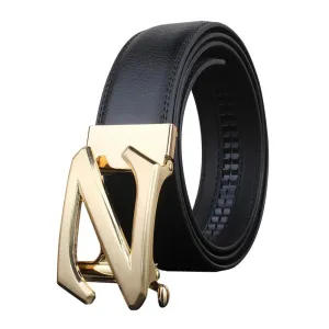 High Quality Z Buckle Strap Cow Genuine Leather Belts