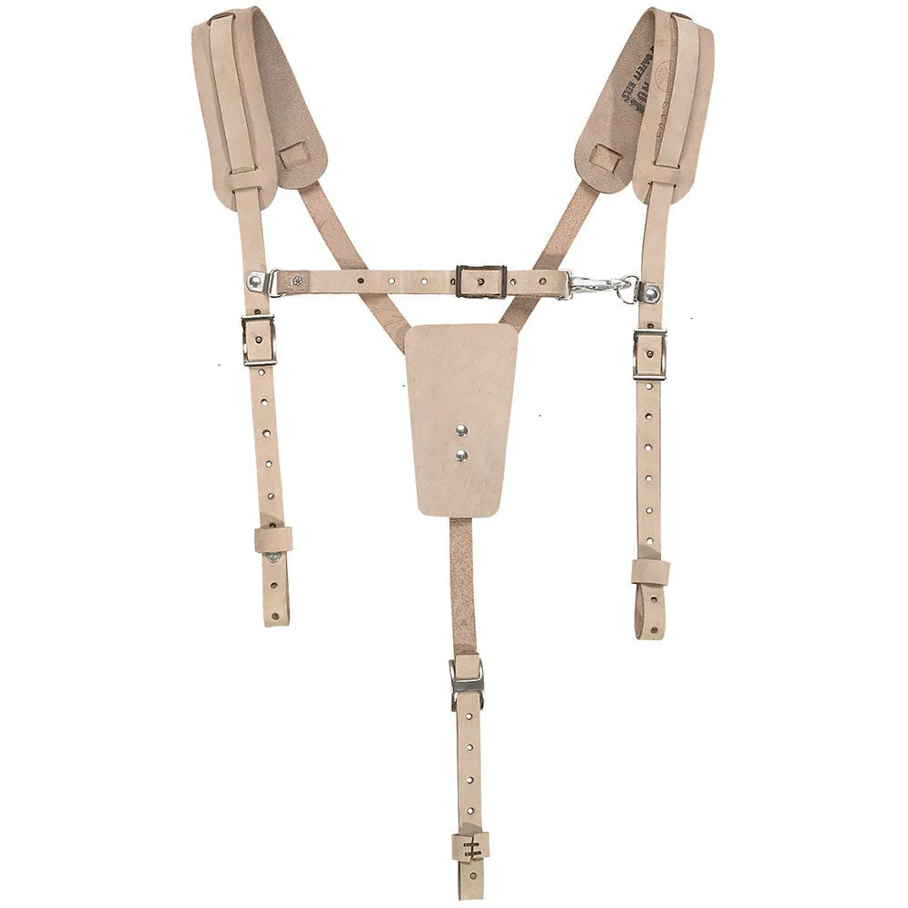 Klein Tools 5413 Soft Leather Work Belt Suspenders