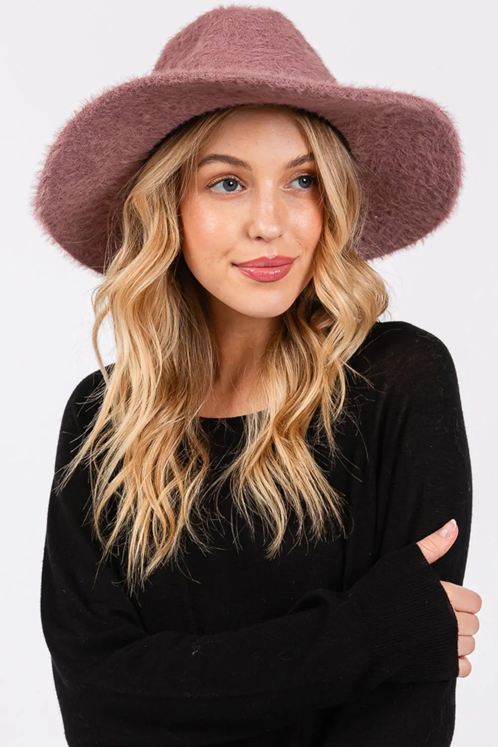 MH0172 Fuzzy Fedora Hat