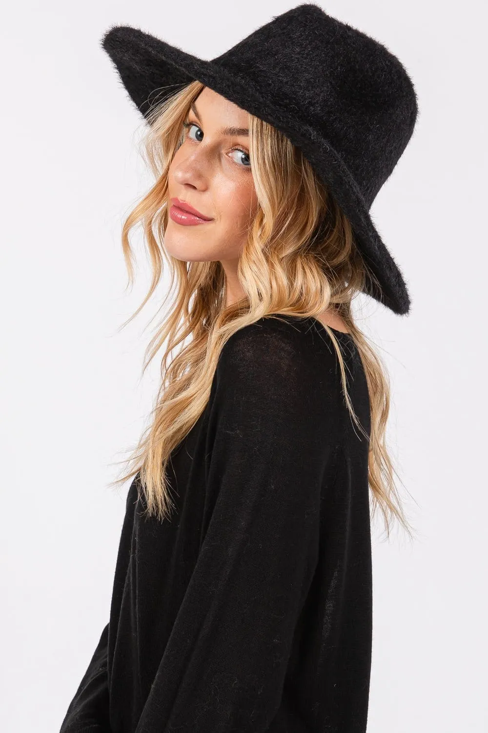 MH0172 Fuzzy Fedora Hat