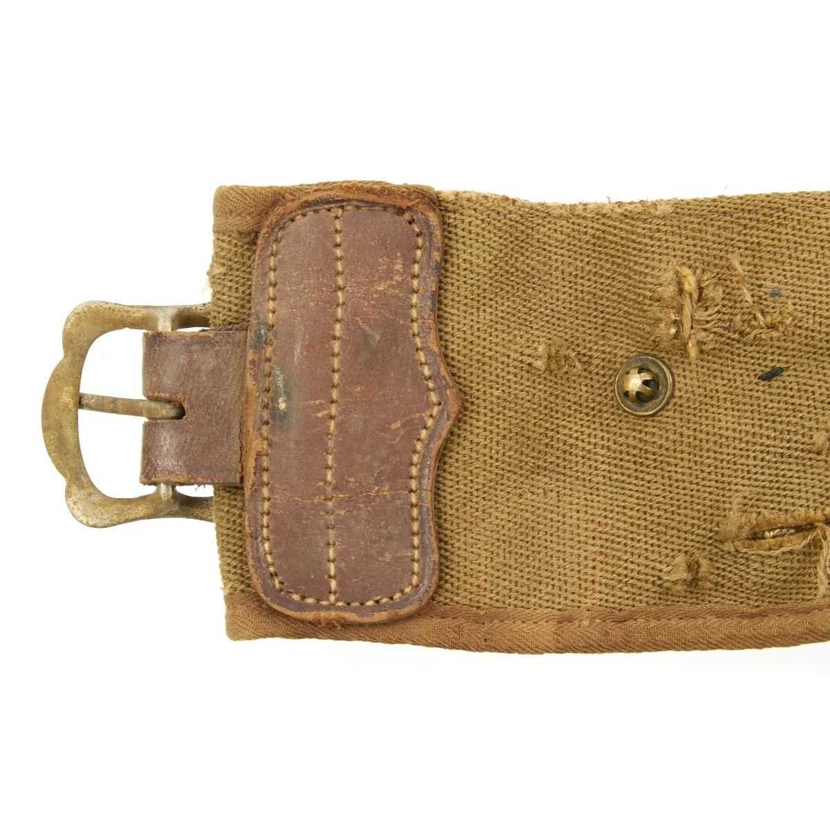 Original Canadian WWI Canvas and Leather Hate Belt