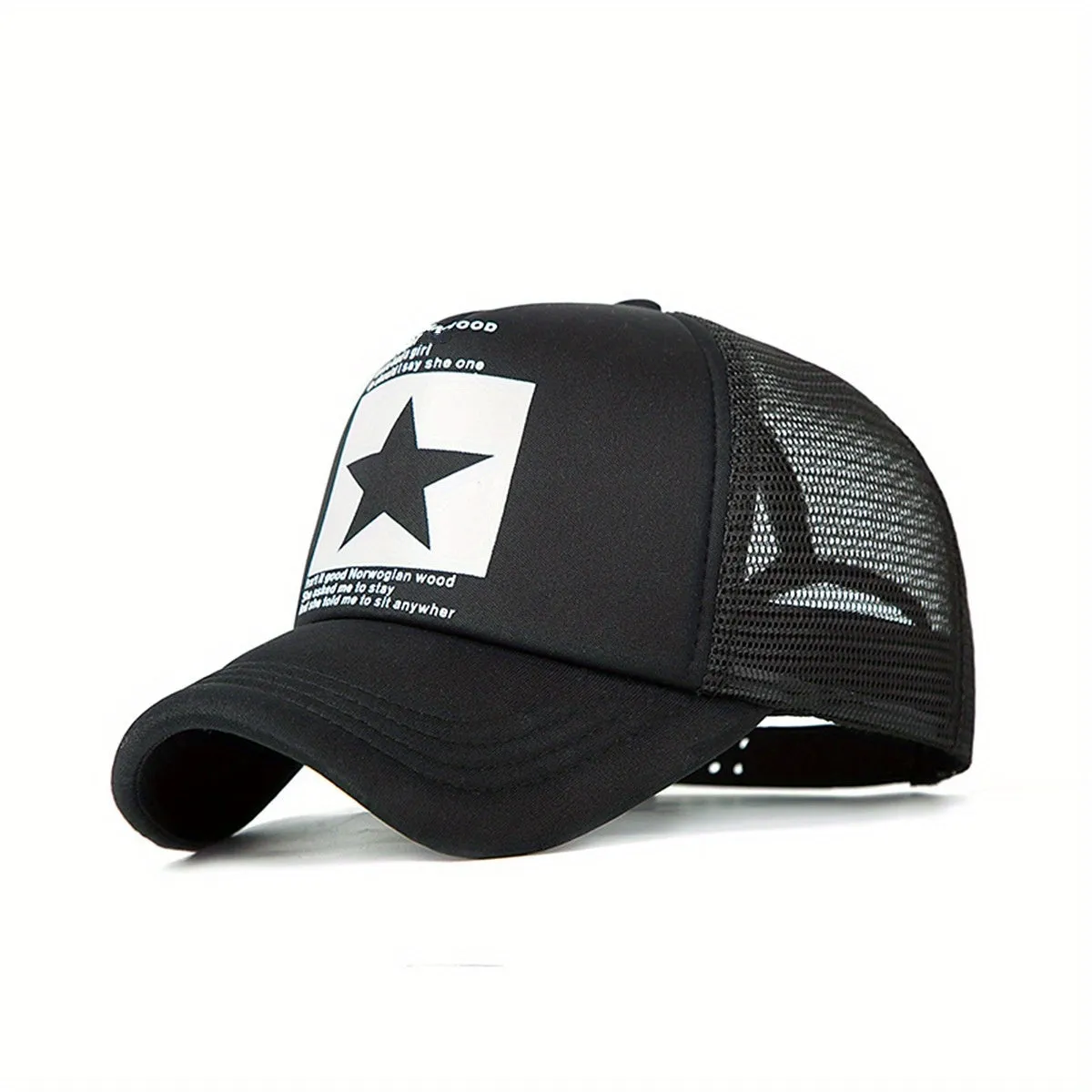 Pentagram Mesh Baseball Cap  Summer Thin 1pc