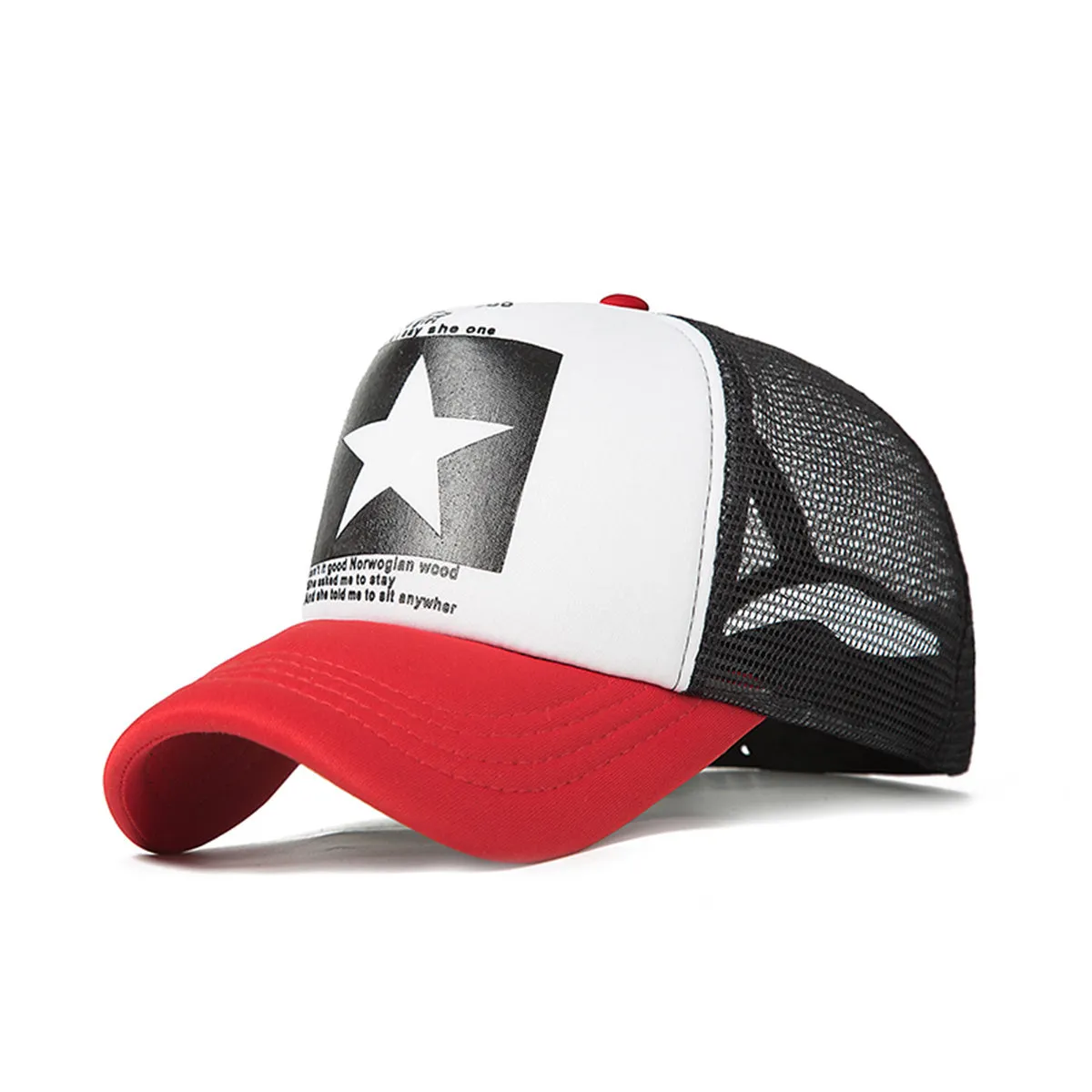 Pentagram Mesh Baseball Cap  Summer Thin 1pc