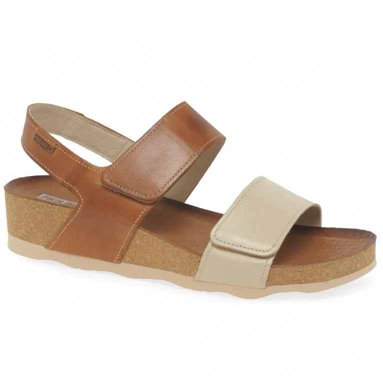 Pikolinos leather wedge sandal mahon