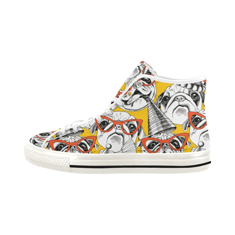 Pug party Vancouver H Women's Canvas Shoes