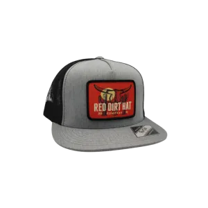 Red Dirt Hat Men's Mesh Boone Heather Grey And Black Cap