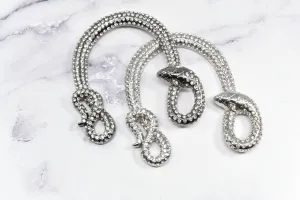 Rhinestone Snake Buckle 4 1/8" x 3 3/4" - 1 Piece