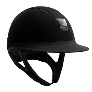 Samshield V1 Miss Shield Black Shadowmatt Riding Hat with Alcantara Top