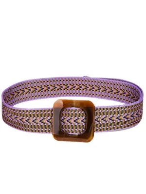 Square Buckle Belt - Purple