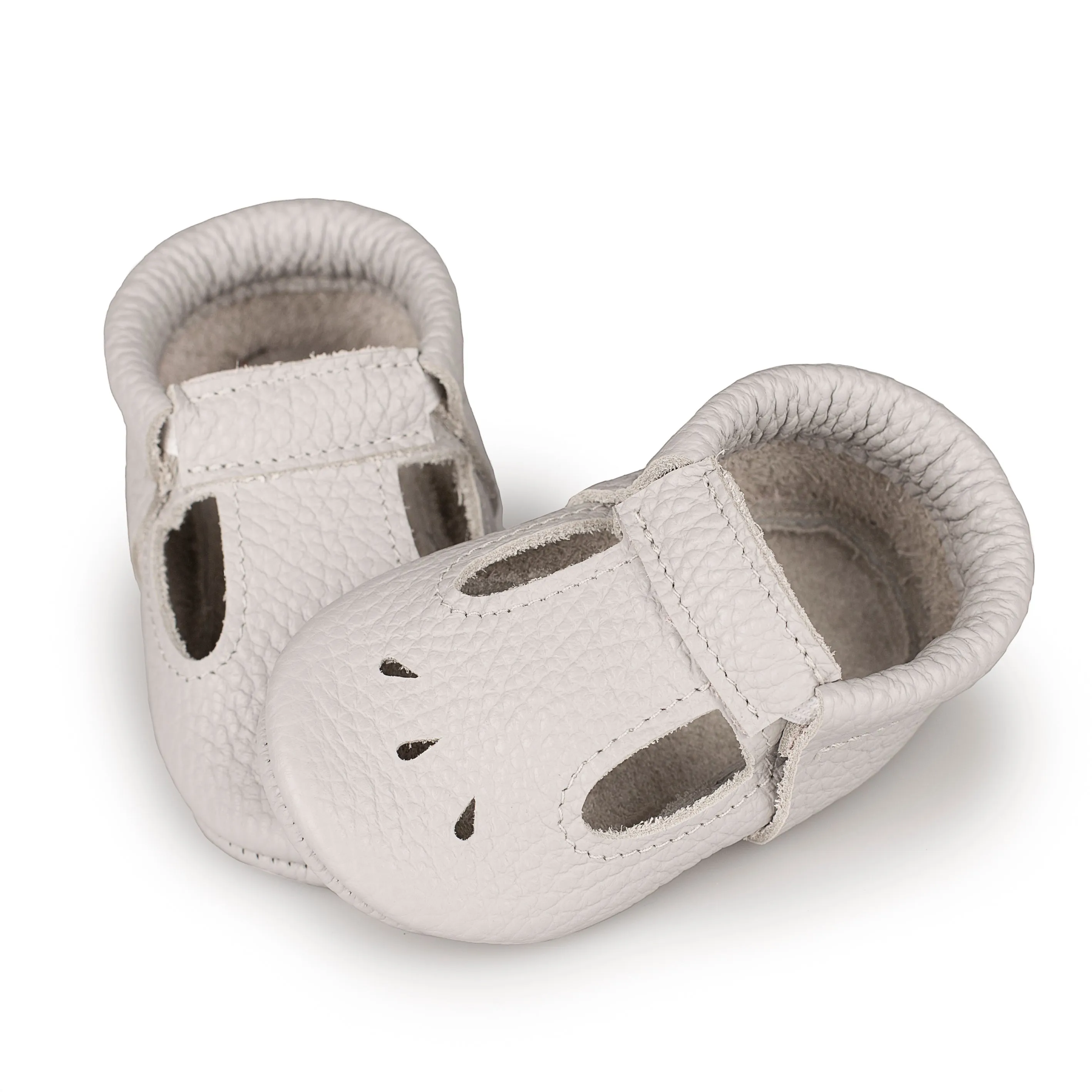 T-Strap tear-drop baby shoes