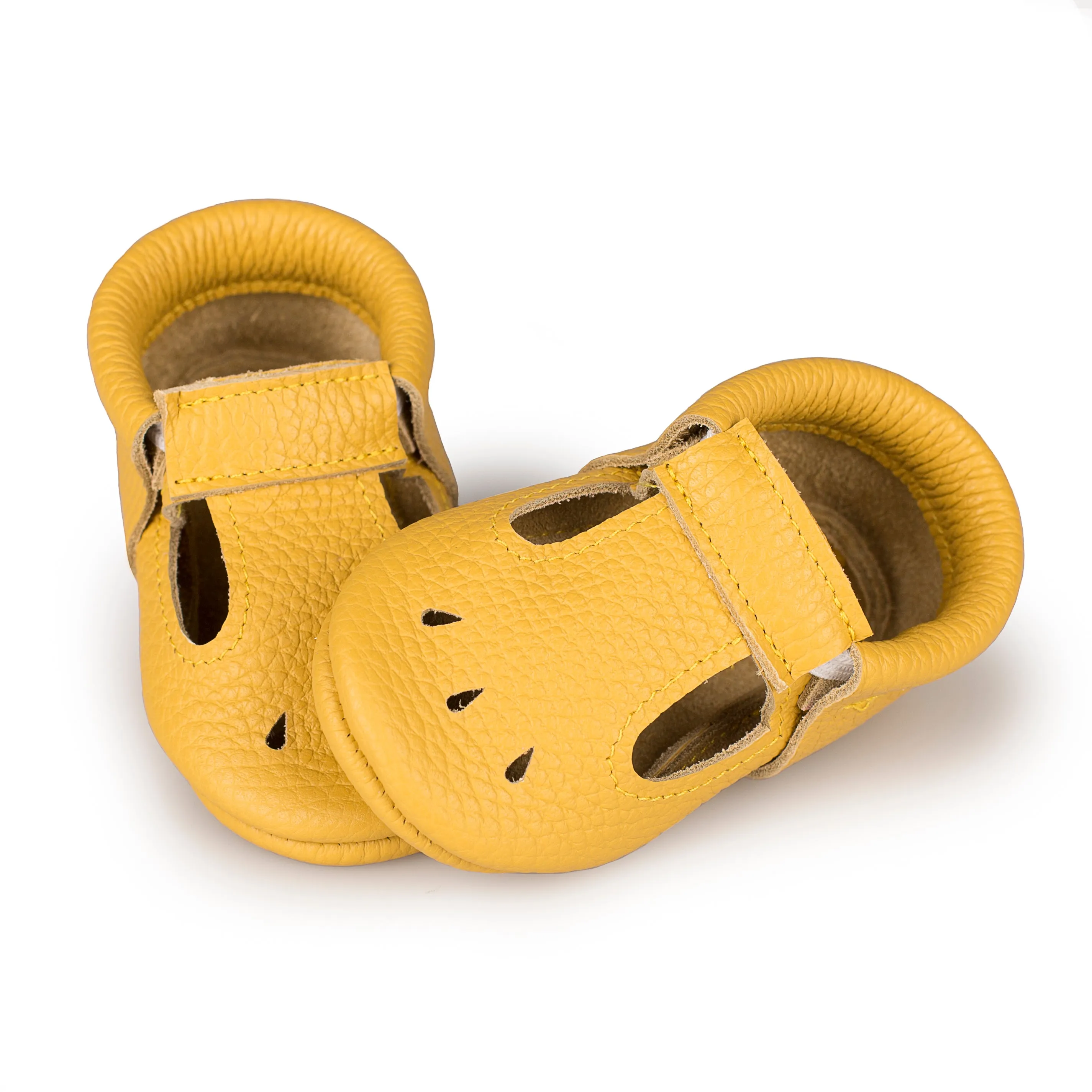 T-Strap tear-drop baby shoes