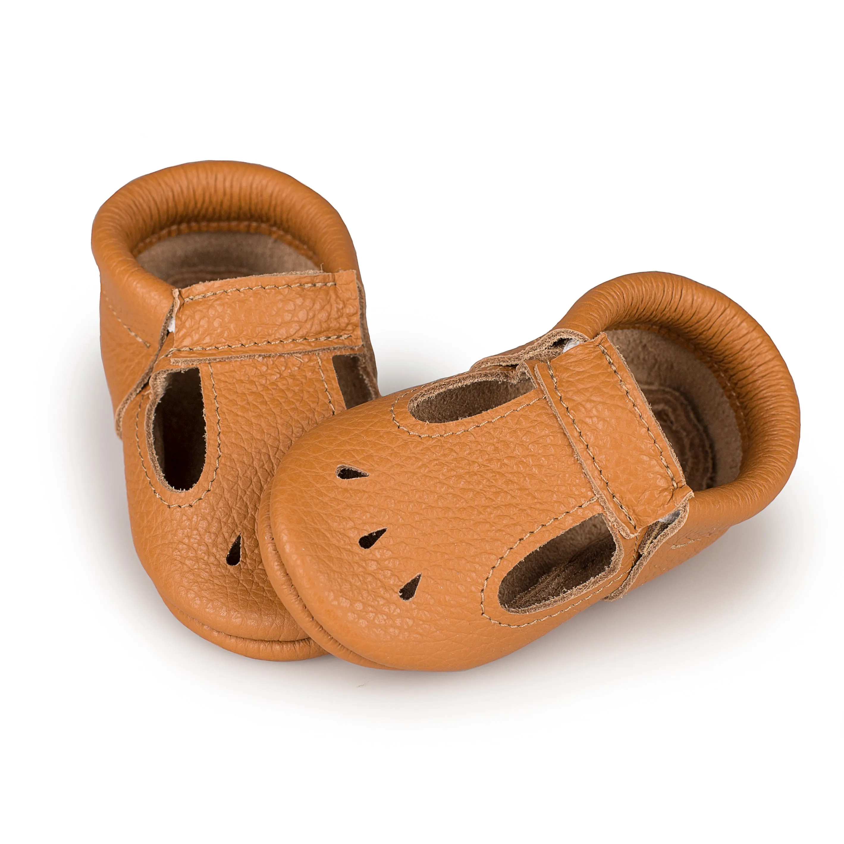 T-Strap tear-drop baby shoes