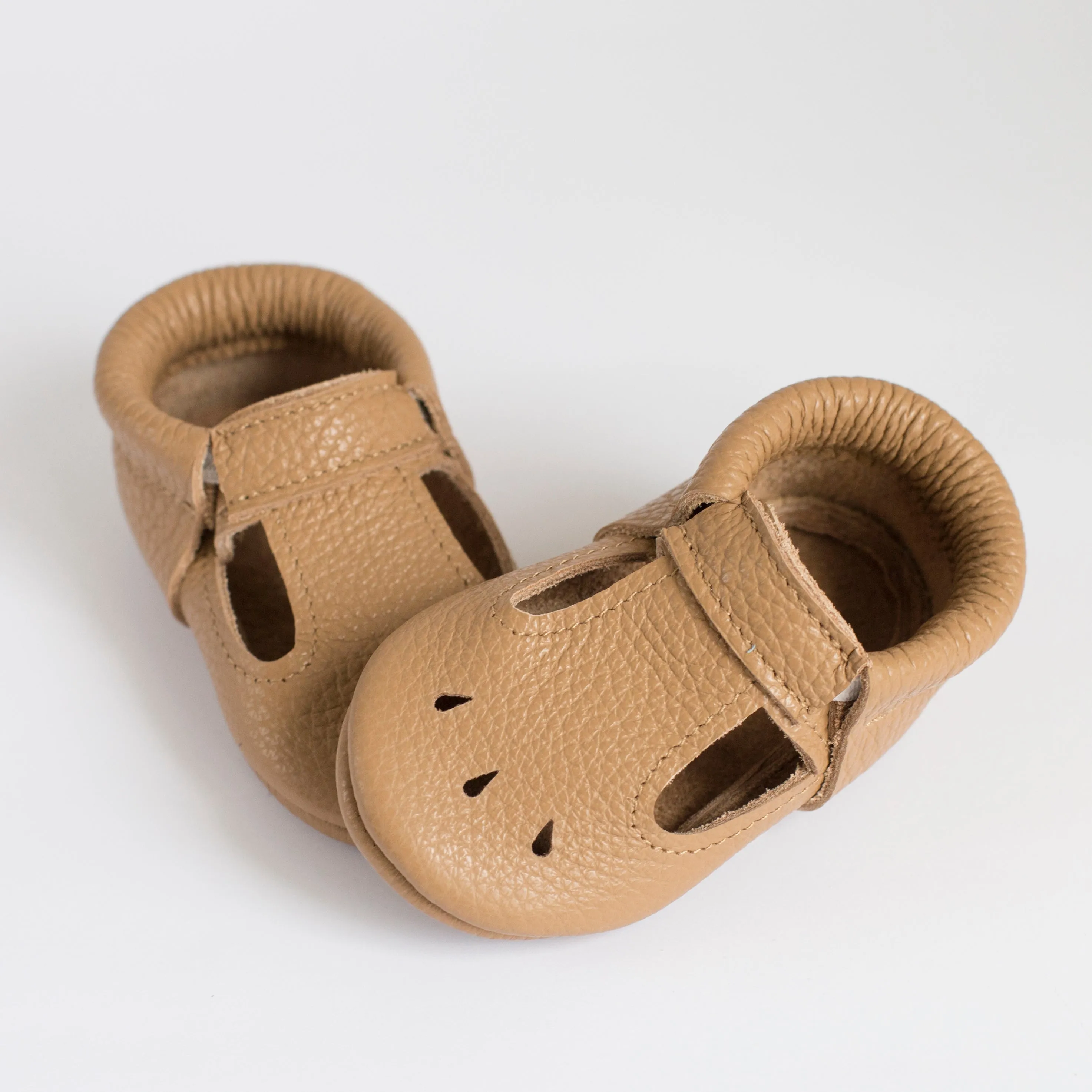 T-Strap tear-drop baby shoes